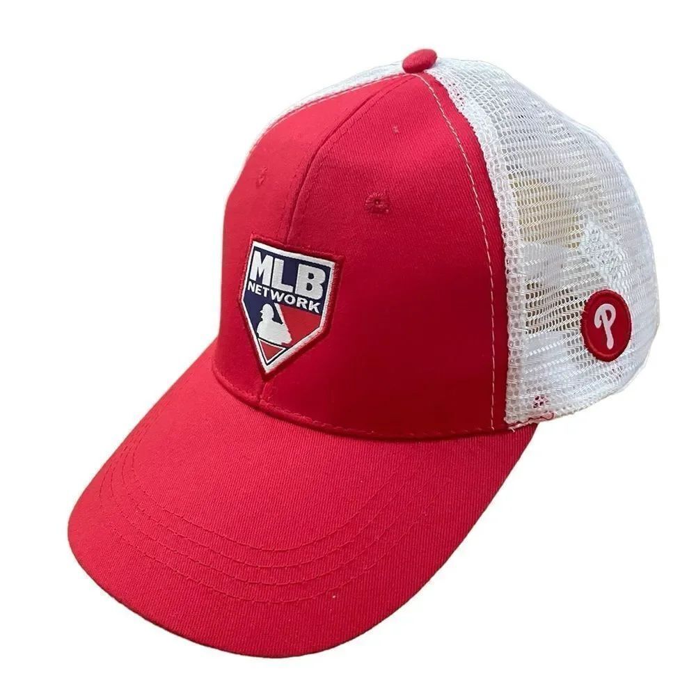 MLB Network Mesh Phillies OG trucker-style MLB snapback cap/EUC
